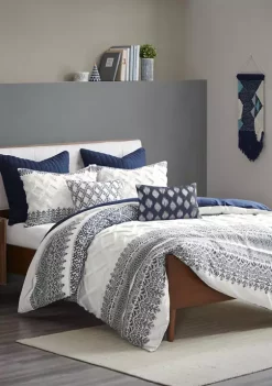 INK + IVY® Mila Cotton Printed Comforter Set with Chenille