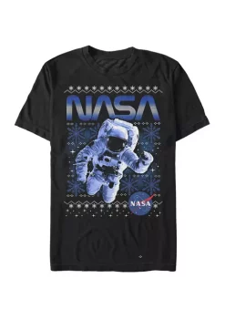 NASA Big & Tall Christmas Astronaut Short Sleeve Graphic T-Shirt