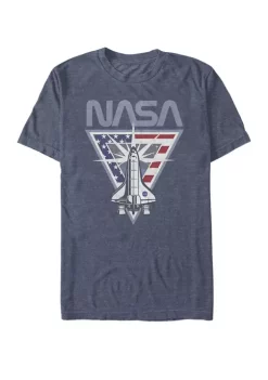 NASA Shuttle American Flag Triangle Short-Sleeve T-Shirt -INK + IVY Shop Belk 1069