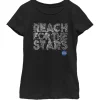NASA Girls 7-16 Reach For The Stars Bright Stars Short Sleeve Graphic T-Shirt