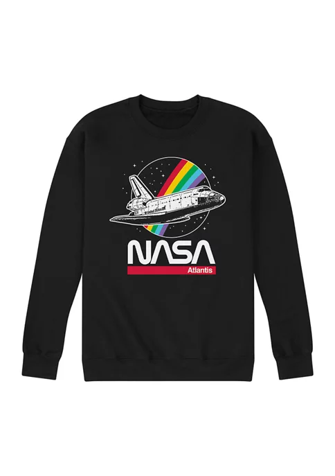 NASA Atlantis Rainbow Graphic Fleece Pullover 3 NASA Atlantis Rainbow Graphic Fleece Pullover