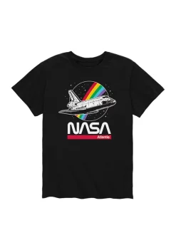 NASA Atlantis Rainbow Graphic T-Shirt