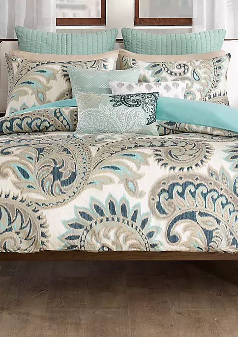 INK + IVY® Mira Full/Queen Duvet Mini Set Blue 4 INK + IVY® Mira Full/Queen Duvet Mini Set Blue - Image 2