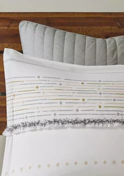 INK + IVY® Nea 3 Piece Printed Duvet Cover Set with Trims -INK + IVY Shop Belk 179