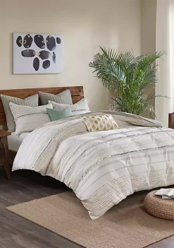 INK + IVY® Nea 3 Piece Printed Duvet Cover Set with Trims -INK + IVY Shop Belk 183