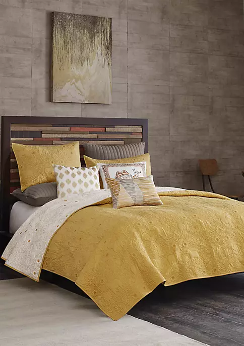INK + IVY® Kandula 3-Piece Yellow Coverlet Mini Set 6 INK + IVY® Kandula 3-Piece Yellow Coverlet Mini Set - Image 4