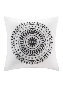 INK + IVY® Fleur Embroidered Decorative Pillow
