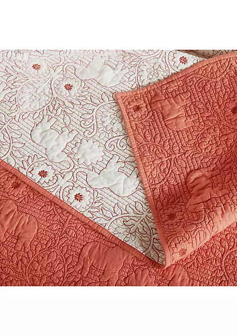 INK + IVY® Kandula 3-Piece Coral Coverlet Mini Set 5 INK + IVY® Kandula 3-Piece Coral Coverlet Mini Set - Image 3