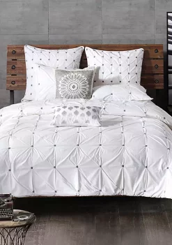 INK + IVY® Masie 3 Piece Cotton White Duvet Cover Mini Set
