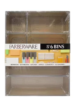 Farberware Organizing Bins - Set of 6 -INK + IVY Shop Belk 605