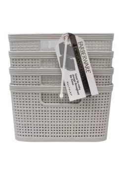 Farberware Plaid Organization Bins - Set of 4 -INK + IVY Shop Belk 625