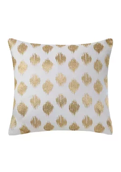 INK + IVY® Nadia Dot Metallic Silver Embroidery Pillow