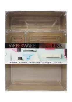 Farberware Organizing Bins - Set of 4 -INK + IVY Shop Belk 686