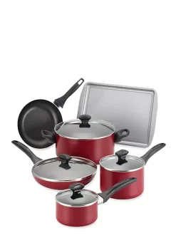 Farberware Dishwasher Safe Nonstick 15-Piece Cookware Set, Red 7 Farberware Dishwasher Safe Nonstick 15-Piece Cookware Set, Red -INK + IVY Shop Belk 693