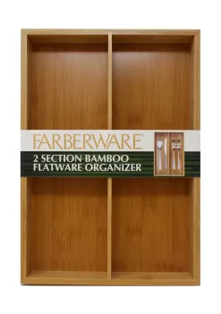 Farberware 2-Section Bamboo Flatware Organizer