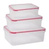 Farberware 6-Piece Nested Rectangle Containers with Airtight Snap Down Lids -INK + IVY Shop Belk 751
