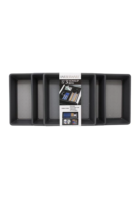 Farberware Plastic Storage Bins - Set of 3 4 Farberware Plastic Storage Bins - Set of 3 - Image 2