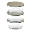 3-Piece Farberware Glass Food Storage, Grey -INK + IVY Shop Belk 877