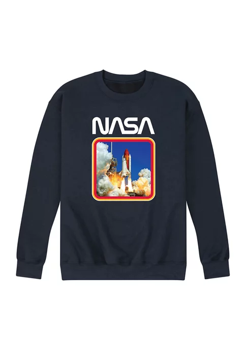 NASA Retro Shuttle Launce Graphic Fleece Pullover 4 NASA Retro Shuttle Launce Graphic Fleece Pullover - Image 2