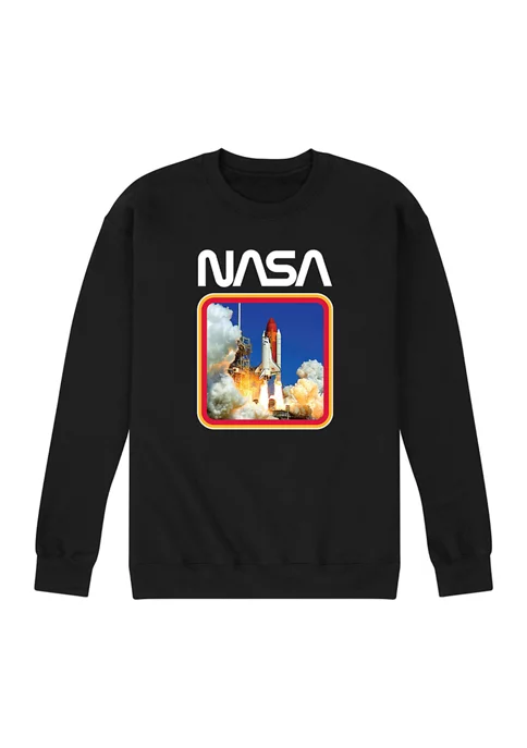 NASA Retro Shuttle Launce Graphic Fleece Pullover 5 NASA Retro Shuttle Launce Graphic Fleece Pullover - Image 3