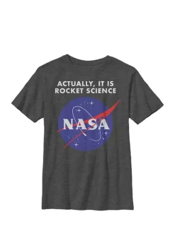 NASA Logo Actually It Is Rocket Science Crew Graphic T-Shirt