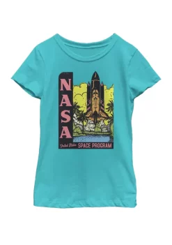 NASA Girls 7-16 United States Space Program Short Sleeve Graphic T-Shirt