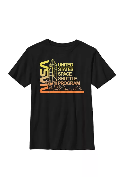 NASA Space Shuttle Program Neon Poster Crew Graphic T-Shirt 4 NASA Space Shuttle Program Neon Poster Crew Graphic T-Shirt - Image 2