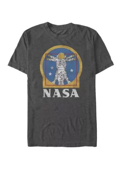NASA Astronaut Golden Vitruvian Space Man Short-Sleeve T-Shirt