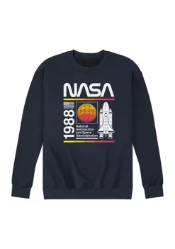 NASA 1988 Retro Graphic Fleece Pullover -INK + IVY Shop Belk 997